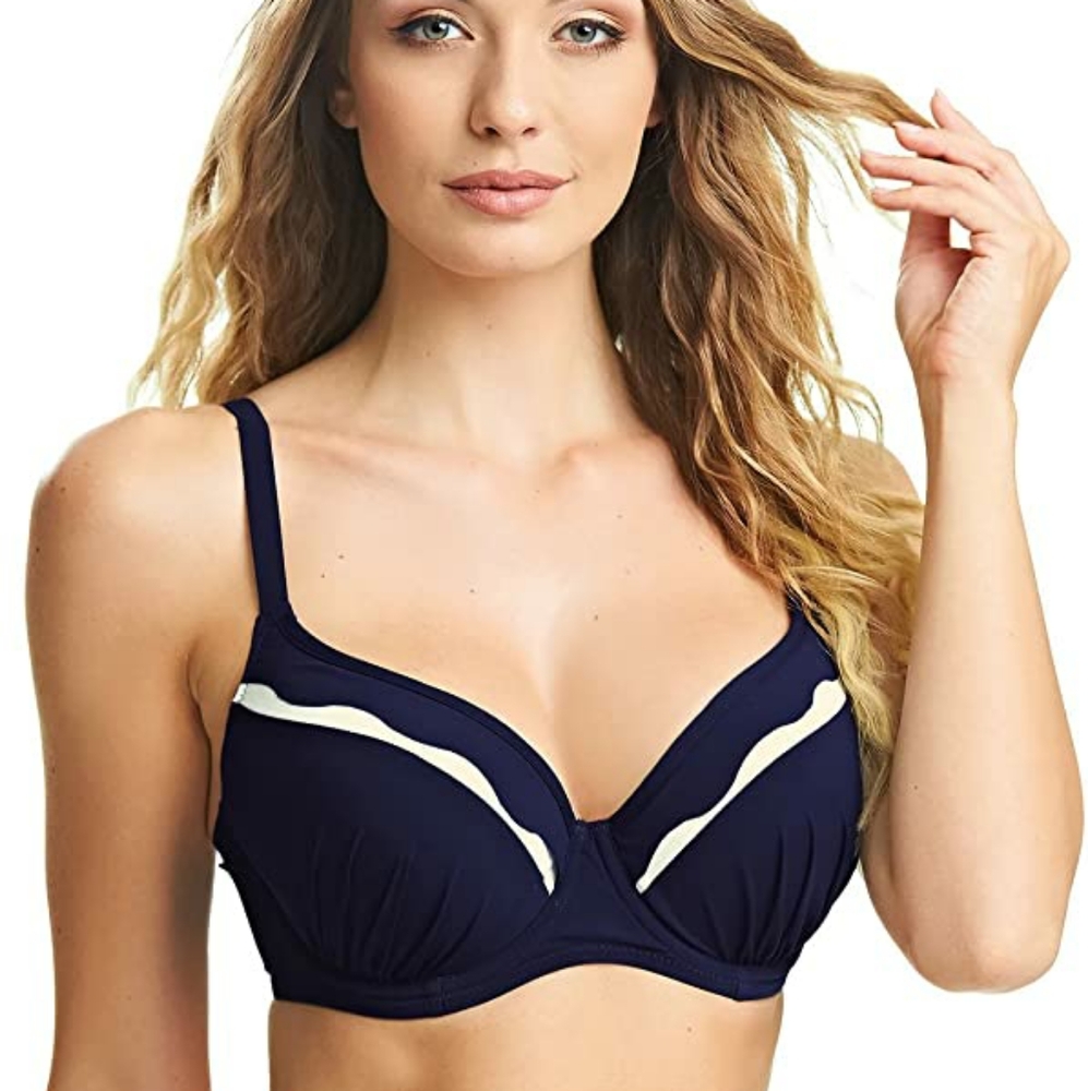 Fantasie Navy and White Bikini Top